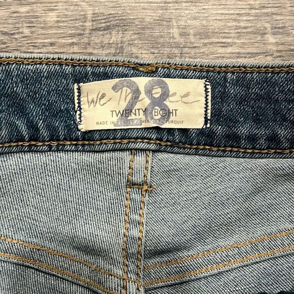 Free People high waist stretch Women's Blue Denim Jeans - 28 - Picture 3 of 6